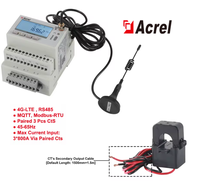 Compteur d'énergie sans fil WIFI à haute précision classe 0.5 ADW300 avec protocole MQTT pour la surveillance de l'énergie IoT