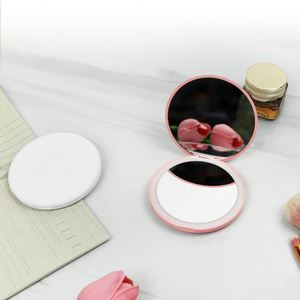 Wholesale <b>LED</b> Portable Flip Cover <b>Makeup</b> <b>Mirror</b> with Light, Portable Folding Circular Gift, Double-sided <b>Makeup</b> <b>Mirror</b> - Product Image 3