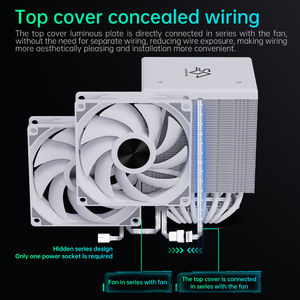 Snowman <span class=keywords><strong>CPU</strong></span> Cooler tùy chỉnh công suất cao nhôm vây tản nhiệt với đồng ống nhiệt <span class=keywords><strong>CPU</strong></span> tản nhiệt cho TDP 280 Wát - Product Image 4