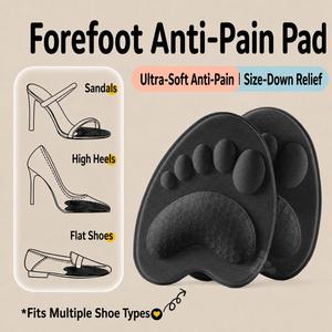 Semelles intérieures demi-pointures pour femmes à talons hauts, ultra douces, <span class=keywords><strong>anti</strong></span>-<span class=keywords><strong>douleur</strong></span>, antidérapantes, absorbantes, auto-adhésives, réductrices de taille - Product Image 1