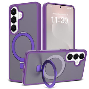 Coque de téléphone Samsung S26 semi-transparente mate, avec support de raquette, coque magnétique intégrale anti-chute - Product Image 2