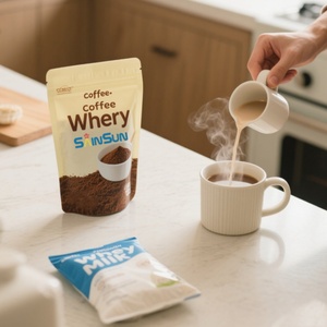 Sachets d'emballage alimentaire personnalisés refermables mats à fermeture éclair pour café, lactosérum, lait, poudre de riz, biscuits, sucre - Product Image 3