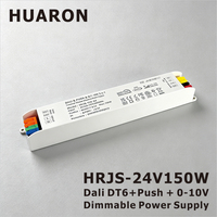 HRJS-150-24 AC-DC Regulador de intensidad con memoria y conexión en cadena DALI, máximo 64 unidades, cable de 300m, sin parpadeo, EMC, antiinterferencias, para oficina