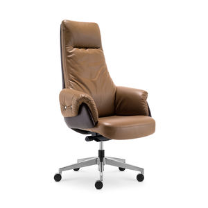 Silla de Oficina Ejecutiva de Diseño Moderno, Silla de Cuero con Respaldo Ergonómico, Altura Ajustable y Giratoria - Product Image 2