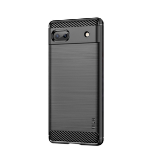 For <strong>Google</strong> Pixel 6A MOFI Gentleness Brushed Carbon <strong>Fiber</strong> Soft TPU Case(Black) - Product Image 2