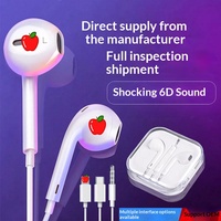 Kabelgebundene In-Ear-Kopfhörer Direkt vom Hersteller Pop-up Typ C Digitale Fernbedienung Kristallkabel für Alle Typ-C Smart-Geräte Laptop PC