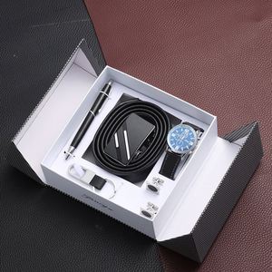 Coffret cadeau d'entreprise pour homme, fête des pères, 5 pièces, montre, stylo, portefeuille, coffret cadeau de luxe avec boîte - Product Image 6