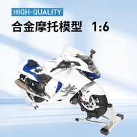 M6-3B Model Sepeda Motor Die-cast Alloy Skala 1:6 Hayabusa Detail Simulasi Tinggi dengan Stand Display Koleksi Multifungsi