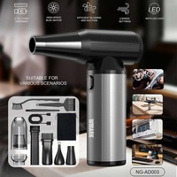 WMARK NG-AD003 Souffleur d'air haute vitesse 2 en 1, aspirateur électrique, sèche-cheveux, mini ventilateurs en alliage d'aluminium pour salon de coiffure