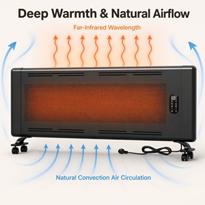 <span class=keywords><strong>Radiateur</strong></span> Électrique Métallique en Cristal de Carbone, Design Mince, Chauffage Rapide, Faible Consommation, Compatible Maison Intelligente, Autonome, Contrôlé par Application - Product Image 1