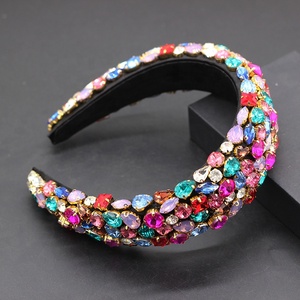 Bandeau de <span class=keywords><strong>tête</strong></span> colorés, scintillants, personnalisés, fait <span class=keywords><strong>à</strong></span> la main, en diamant, style Baroque, pour cheveux de mariée, nouvelle collection - Product Image 5