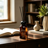 Bouteille diffuseur de parfum 200 ml / 500 ml, fond épais, colorée, vide, avec bouchon et bâtonnets en fibre