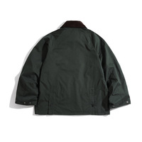 Conception personnalisée OEM printemps automne doublure à carreaux col en velours côtelé veste de travail Vintage Hunter