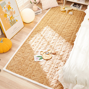 Manta de Cama de Terciopelo de Algodón Suave Estilo Crema, Seleccionada con Cuidado, Alfombra de Felpa Gruesa para Invierno, Antideslizante, Lavable a Máquina - Product Image 6