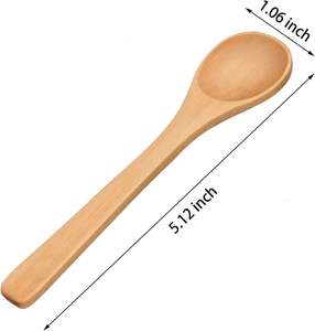 ช้อนชาไม้ขนาดเล็ก รักษ์โลก สไตล์โบฮีเมียน หนา 3 มม. ทำจากไม้ไผ่ ดีไซน์เรียบง่าย - Product Image 3