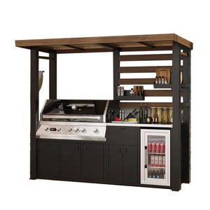 Cuisine d'extérieur modulaire moderne tout temps avec tiroir de robinet d'évier intégré Kamado Griddle DIY - Product Image 3