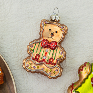 Adornos Navideños de Cristal con Forma de Hombre de Jengibre, Galleta, Fruta y Pastel de Chocolate, MOQ Bajo, Tamaño Personalizado, Decoraciones Navideñas - Product Image 4