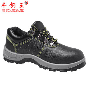 Niuganwang Zapatos de seguridad con punta de acero para hombre, zapatos de trabajo transpirables de caña baja para la industria de la construcción, aislados a 6kv - Product Image 5