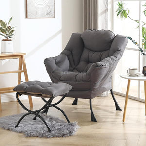 Sofá Pequeño de Lujo, Estilo Nórdico Moderno, Silla con Tachuelas para Tienda de Ropa Femenina, Dormitorio, Silla de Descanso Popular en Línea con Taburete - Product Image 6