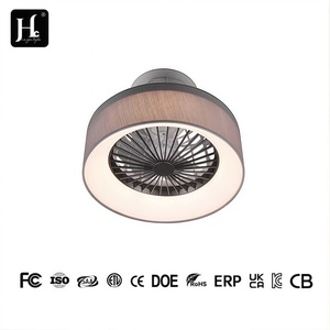 <b>Modern</b> <b>Ceiling</b> Fan <b>Light</b> with <b>LED</b> Warm White Illumination Aluminum Body Surface Mounted for Living Room - Product Image 2