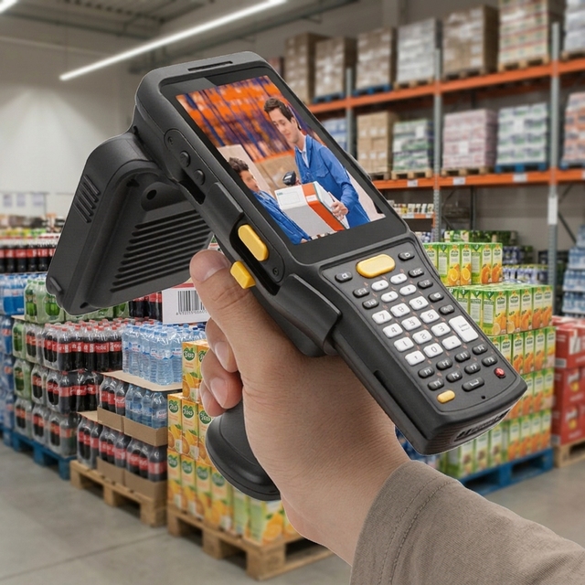 Industrial Android 13 Handheld Computer PDA Device Long Range RFID/NFC Reader 2D Barcode Scanner 64GB IP65 Durable Stock