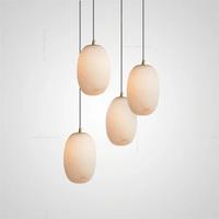 Lustre ovale moderne de cuisine de luxe en laiton et marbre avec luminaire suspendu de petite taille en albâtre Prix de gros