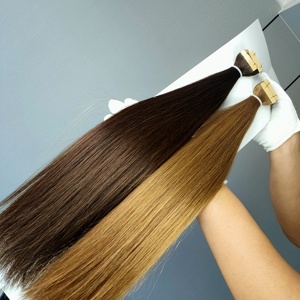 Extensiones de Cabello Humano Remy 100% de Dragonbeauty Factory, de 10 a 30 Pulgadas, de Alta Calidad, Color Marrón Natural, con Cinta Adhesiva Rusa - Product Image 3