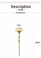 Fleurs artificielles d'œillet en soie douce faites à la main - Décorations pour la Fête des Mères, la Fête des Enseignants, les remises de diplômes, accessoires photo pour les espaces de vie