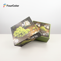 Boîtes d'emballage pour fruits en carton ondulé rainuré, écologiques, durables, personnalisées, de haute qualité, avec laminage brillant