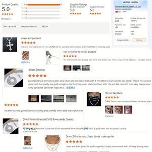 Igi Gia Chứng Nhận Phòng Thí Nghiệm Grown Kim Cương Tennis Chuỗi Vòng Đeo Tay Tùy Chỉnh Iced Ra Vvs Phòng Thí Nghiệm Tạo Ra Làm Kim Cương Tennis Vòng Cổ Trang Sức - Product Image 6