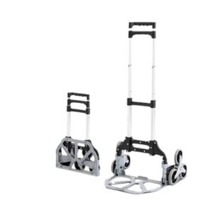 मूक फोल्डिंग एल्यूमीनियम हाथ सामान ट्रॉली क्रिस्टल ठोस चांदी शॉपिंग कार्ट स्टेनलेस स्टील प्लेटफॉर्म ओम हैंड कार्ट्स ट्रॉली - Product Image 4