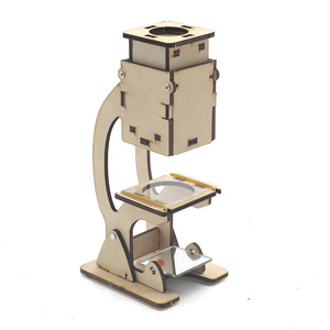 Kit de microscope en bois pour enfants, jouet éducatif scientifique DIY STEM, 7-9 ans, assemblage manuel, outil d'expérimentation éducative - Product Image 3