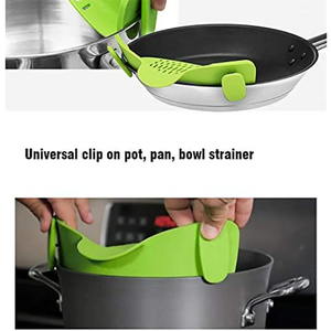 Wholesale Adjustable Clip on <b>Strainer</b> for Pots Pans Bowls Kitchen Pot Handheld Drainer - Product Image 6