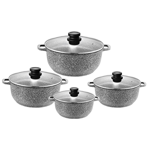 طقم من الألومنيوم المصبوب بالحث 8 قطع من الثلج ، وعاء الحساء للطبخ من قبل الشركة المصنعة - Product Image 1