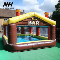 Piscine gonflable extérieure de partie d'arrière-cour des adultes avec la barre de piscine de barre de PVC pour le plaisir