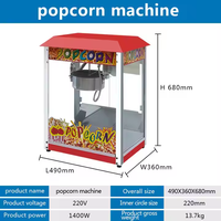 Máquina de Palomitas de Maíz Comercial a Precio de Fábrica, Carrito Industrial con Ruedas para Hacer Palomitas