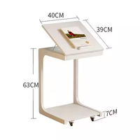 Sofá en forma de C de madera maciza de lujo moderno, mesa de centro lateral, escritorio de esquina, escritorio ajustable con ruedas, escritorio para ordenador portátil