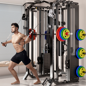 Máquina Smith Todo <span class=keywords><strong>en</strong></span> Uno, Soporte para Sentadillas, Barras de Dominadas, <span class=keywords><strong>Prensa</strong></span> de Piernas, Soporte para Pesas, Gimnasio <span class=keywords><strong>en</strong></span> <span class=keywords><strong>Casa</strong></span>, Entrenamiento de Fuerza Comercial Ligero - Product Image 1