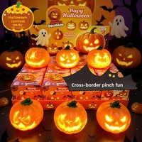 Jouets Squishy Citrouille d'Halloween en PVC, Anti-stress, pour l'Élimination de l'Anxiété, Jouet Sensoriel, Vente en Gros en Vrac, Direct Usine