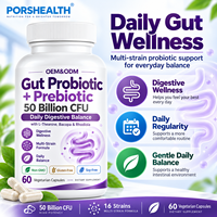 Capsules de Probiotiques à Marque Blanche pour la Santé Intestinale des Adultes, Certifiées ISO, 10-800 Milliards UFC/g, Fabricant de Suppléments OEM/ODM Personnalisé