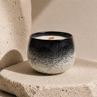 Bougie parfumée en cire de soja naturelle à gradient, avec logo personnalisé, décoration d'intérieur, parfum longue durée, en céramique