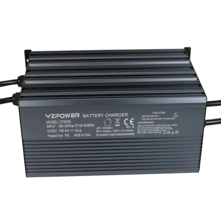 YZPOWER 24v battery charger 24V100A battery charger 24v 50a with display screen and current stage regulator
