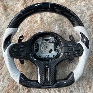 Volant en fibre de carbone pour <span class=keywords><strong>BMW</strong></span> Série G G30 G80 M4 G82 M5 F90 M8 X3M X5M X6M F96 G20 G30 G22 G01 G02 <span class=keywords><strong>M1</strong></span> M2 M3 F40 F44 - Product Image 1