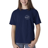 Camiseta de algodón 100% personalizada de fábrica, camiseta barata de cuello redondo de estilo informal para niños y niñas, camiseta de tela de punto transpirable para niños