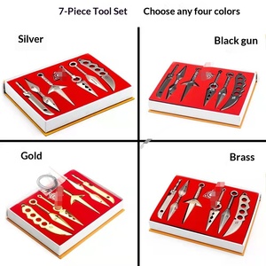 Set de Juguetes de Metal Chapado en Oro de 7 Piezas de Little Ninja, Caja de Regalo, Modelo de Fabricante, Venta al por Mayor, Temática de Anime y Dibujos Animados, Cumpleaños - Product Image 2