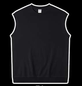 Nouveau débardeur de gymnastique à col rond doux pour hommes d'été, t-shirt sans manches de couleur unie vierge surdimensionné pour hommes - Product Image 3