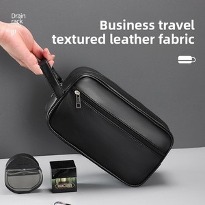 <span class=keywords><strong>Pochette</strong></span> Cosmétique Portable en <span class=keywords><strong>Cuir</strong></span> PU Durable, Vente en Gros, Pas Cher, Trousse de Toilette de Voyage Tendance <span class=keywords><strong>pour</strong></span> Hommes et Sacs de Maquillage <span class=keywords><strong>pour</strong></span> Femmes, Logo Personnalisé - Product Image 5