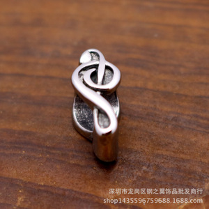 Yunnique – pendentif en forme de note musicale en acier inoxydable, pour la fabrication de colliers, forme irrégulière, GZY-PJ0120 - Product Image 5