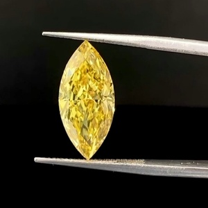 Diamante CVD Suelto de Color Amarillo Intenso de 6.42ct VS1, Corte Marquesa, Diamante Cultivado en Laboratorio de Color Fantasía, Gran Venta - Product Image 1
