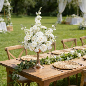 Bola de Flores Artificiales de Seda para Mesa, Decoración Realista para Bodas, Compromisos, Graduaciones y Eventos, Centro de Mesa Floral - Product Image 3